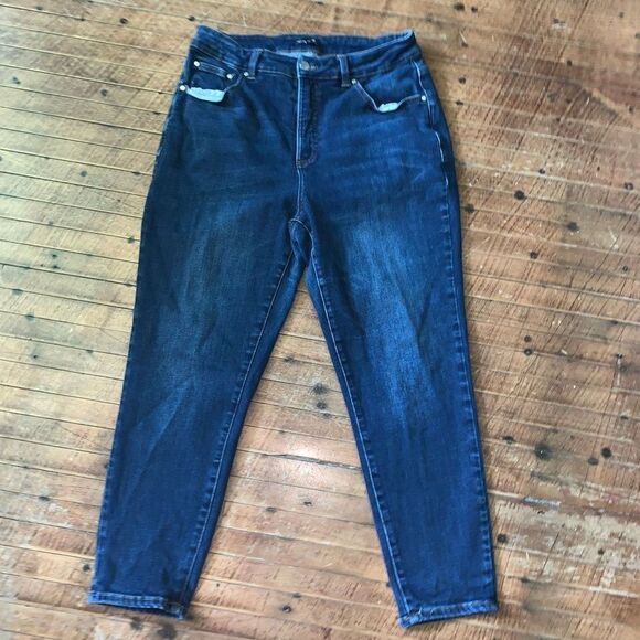 Universal Standard Seine dark wash high rise 16 ankle jeans - Picture 3 of 5